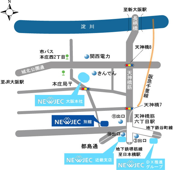 大阪本社別館地図
