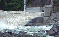 Asahi Reservoir, Oku-Yoshino Pumped Storage Station Bypass discharge facility (Nara Prefecture)